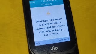 WhatsApp is no longer available on KaiOS Jio Phones how to fix [upl. by Norvall]