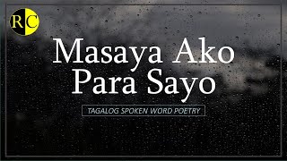 MASAYA AKO PARA SAYO SPOKEN WORD POETRY TAGALOG HUGOT RED CREATES [upl. by Ria]