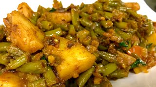 Nutritious Green Beans Potato recipe  Green Beans Aloo ki sabzi [upl. by Bilek]