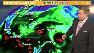 Talkin Tropics high chance of a storm moving into the Caribbean [upl. by Bratton]