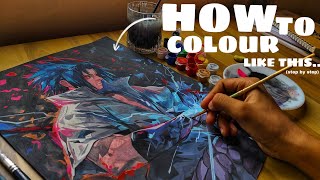 How to Colour Your Artworks In Artistic Way  Sasuke Darwing  Full Tutorial [upl. by Behl]