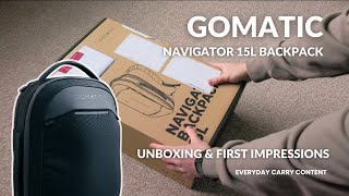 Nomatic Gomatic Navigator 15L  Unboxing amp First Impression and Initial Thoughts [upl. by Arenat]