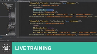 C Extending the Editor  Live Training  Unreal Engine [upl. by Nosam]