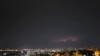 timelapse lightning cumulonimbus night 12022024 [upl. by Ellennahs]