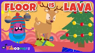 Christmas Floor Is Lava  The Kiboomers Preschool Songs  Brain Break Freeze Dance [upl. by Yate]