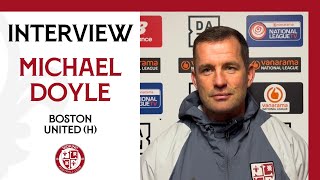 Woking 10 Boston United  Michael Doyle Interview [upl. by Iveel]