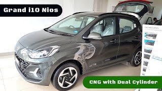 Hyundai Grand i10 Nios sportz Duo CNG 2024  i10 Nios CNG Top Model [upl. by Eixirt968]