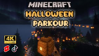 Halloween Minecraft Parkour 4K Halloween Spooky [upl. by Inasah]