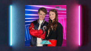 SEP amp JASMIJN  HOLDING ON TO YOU 🎵 OFFICIAL LYRIC VIDEO  JUNIOR SONGFESTIVAL 2023 🇳🇱 [upl. by Ehrman]