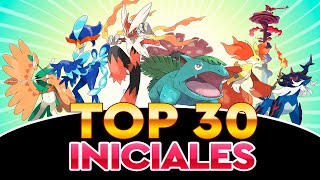 TOP 30 MEJORES POKÉMON INICIALES [upl. by Haslam]