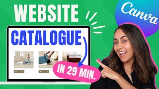 How to Create a Website CATALOGUE  EASY with Canva [upl. by Enimzzaj619]