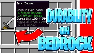 Durability On Minecraft Bedrock  How to See Your Durability in MInecraft Bedrock  Minecraft 118 [upl. by Ynnaffit]