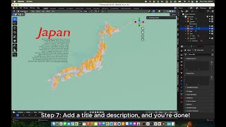 Create stunning map of Japan with Blender [upl. by Annayat100]