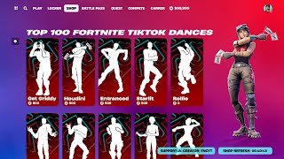 Top 100 Fortnite TikTok Dances amp Icon Series Emotes [upl. by Millisent]