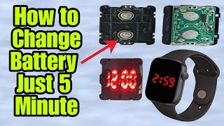 led watch ka battery kaise change kare  Led Watch Battery replacementled watch repair [upl. by Ahoufe]