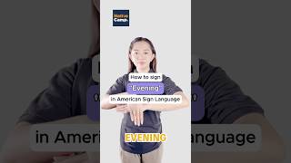 How to sign quotEveningquot in American Sign Language [upl. by Galer]