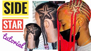 How to braid a star design in hair  star braid design tutorial [upl. by Lietman]