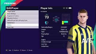 Atilla SZALAI face e football pes 2021 Fenerbahce [upl. by Alleda]