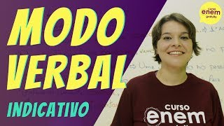 MODO VERBAL INDICATIVO  Resumo de Português para o Enem [upl. by Seraphim]