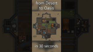 Rimworld Oasis in the Desert Base Timelapse [upl. by Nonez]