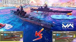 Modern Warships USS Montana Vs USS Missouri [upl. by Naitsirhk]