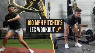 Lower Body Workout With A 100 MPH Pitcher [upl. by Lenka]