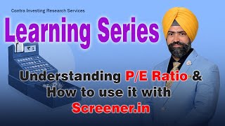 Learning Series Understanding PE Ratio amp How to use it with Screenerin [upl. by Ritch]