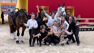 Coulisses spectacle de voltige au Grand Palais  Saut Hermes 2019 [upl. by Abernon]