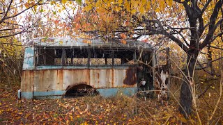 An old abandoned van saved me from the rain Solo overnight ASMR [upl. by Ocsecnarf]