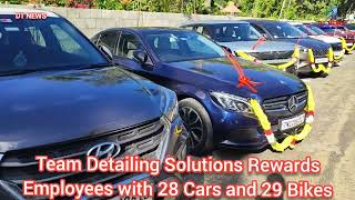 Team Detailing Solutions Rewards Employees with 28 Cars and 29 Bikes [upl. by Powe]