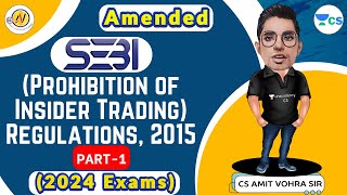 CS Executive CMSL One Shot Revision Prohibition of Insider Trading Regulation 2015 CS Amit Vohra [upl. by Saxet443]