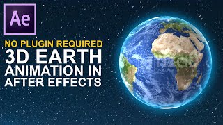 After Effects Tutorial Create Realistic 3D Spinning Earth Animation in Adobe After Effects [upl. by Bay]