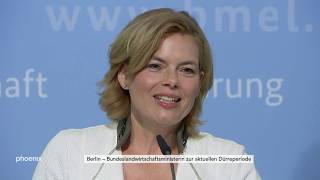 Bundeslandwirtschaftsministerin Klöckner zur anhaltenden Dürre am 010818 [upl. by Nilo]