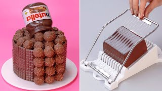 12 Satisfying Nutella Chocolate Cake Youll Should Try  Fancy Chocolate Cake Decorating Idea [upl. by Akcinat]