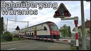 Der Bahnübergang von Würenlos  railway crossing switzerland [upl. by Perron]