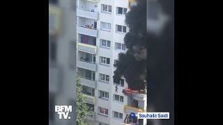 La jeune femme ayant filmé le sauvetage de deux enfants lors dun incendie à Grenoble témoigne [upl. by Faus213]