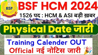 BSF HCM Physical Date Out 2024  BSF HCM PET PST Kab Se Hoga  BSF Physical Test Update [upl. by Calypso881]