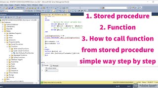 Create Stored procedure amp Create Function in Sql  How to call function from stored procedure [upl. by Gundry]