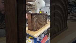 Woodworking ASMR walnut tambour door for a cabinet woodwork woodworking asmr [upl. by Acinod]