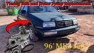 Timing Belt Replacement at Home Timing Belt and Water Pump Replacement on my 1996 Volkswagen Jetta [upl. by Kailey]