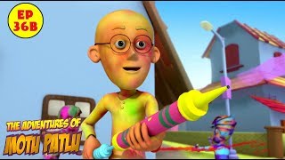 Motu Patlu  Holi  Best Cartoon For Kids [upl. by Maynard76]