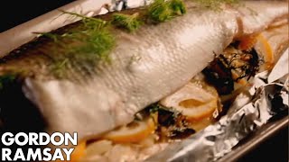 Seabass With Fennel Lemon amp Capers  Gordon Ramsay [upl. by Stelle171]