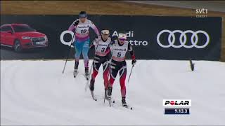 Längdskidor Tour de Ski Val Müstair 20162017  5km masstart damer klassik [upl. by Ylenaj]