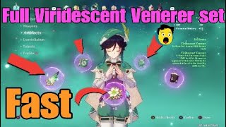 Genshin Impact Get the 4 Piece full Viridescent Venerer set for Venti Fast and easy [upl. by Nadabas]