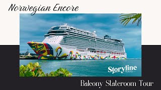 Norwegian Encore Balcony Stateroom Tour [upl. by Metsky]