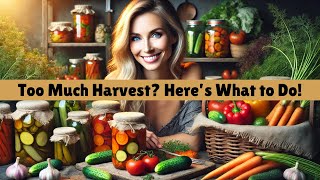 Excess Harvest Creative Ways to Use or Preserve Your Produce [upl. by Winslow555]