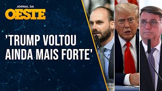 Eduardo Bolsonaro cita eleição de Trump como sinal divino para fortalecer conservadores [upl. by Airotkciv760]