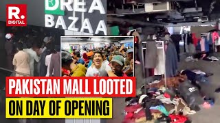 Karachi Newly Inaugurated Dream Bazar Mall Looted During Opening Day Chaos [upl. by Ahsilahs]