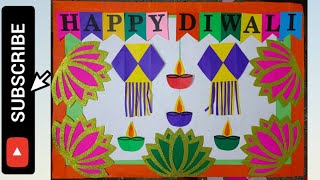 Diwali Bulletin Board ideas  Diwali Display Board Idea  Diwali School Decorations  Diwali Craft [upl. by Esinrahs]