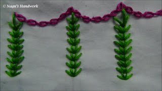 Cable Chain StitchWheatear StitchHand Embroidery Tutorials By Nagus Handwork [upl. by Hera]